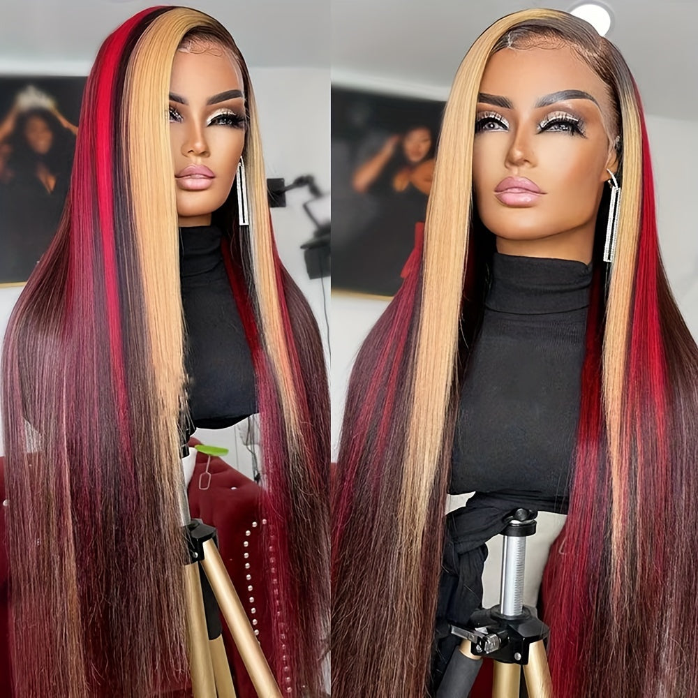 Glueless Straight Highlight Lace Front Wig