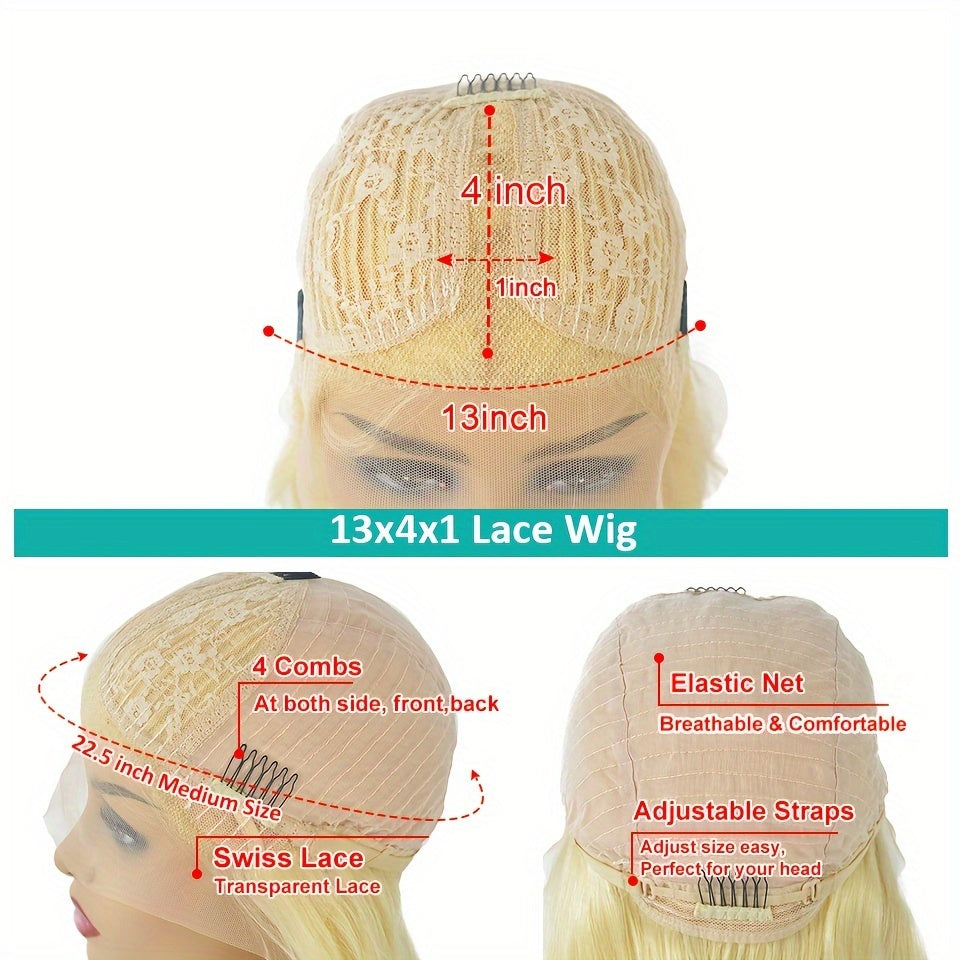 Mint Green Bob Lace Front Wig, Brazilian Remy Human Hair, Straight Style, HD Transparent T-Part 13x4x1, Pre-Plucked Glueless Wig for Women, Vacation Ready 130% Density