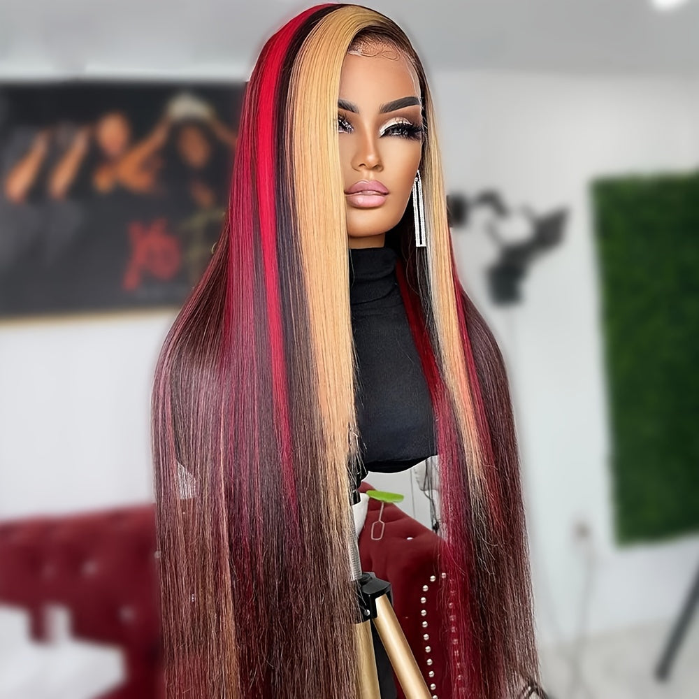 Glueless Straight Highlight Lace Front Wig