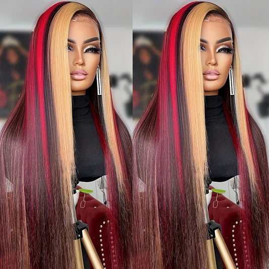 Glueless Straight Highlight Lace Front Wig