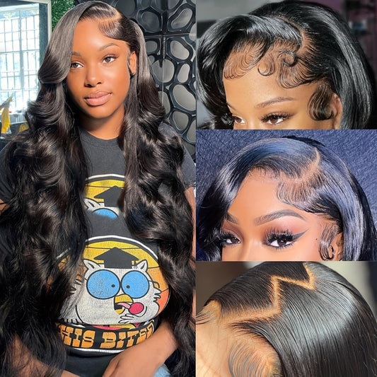 Super Thick Glueless Transparent Lace Front Hair Wigs